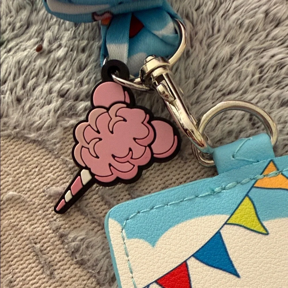 Disney Park Ticket Cardholder Lanyard - Blue with Classic Characters - Picture 3 of 4